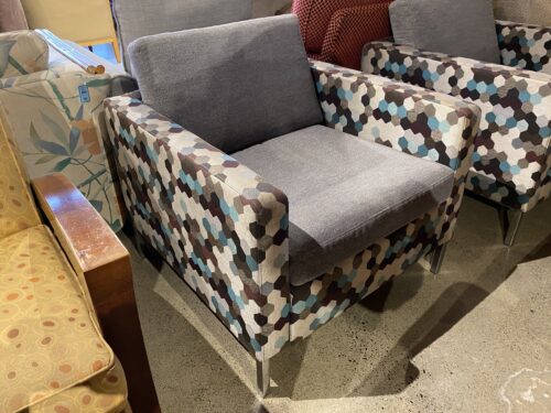 Boxy Modern Hexagon Armchair