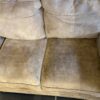 Soft Brown Stud Trim Loveseat