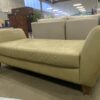Pale Green Leather Chaise