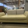 Pale Green Leather Chaise