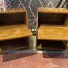 HENREDON Artefacts Campaign Style Tilt-Drawer Nightstands (Set of 2)