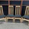 Blonde Veneer High-Back Dining Chair (Set of 4)