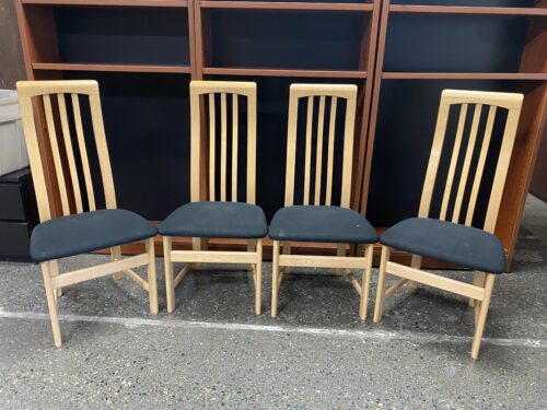 Blonde Veneer High-Back Dining Chair (Set of 4)