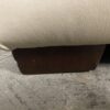 Rectangular Cream Leather Ottoman w/  Storage