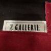 Z GALLERIE Crimson Velvet Spindle Chair with Ottoman