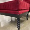 Z GALLERIE Crimson Velvet Spindle Chair with Ottoman
