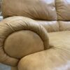Caramel Leather Plush Sofa