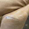 Caramel Leather Plush Sofa