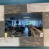 NEW! FIRSTIME Rustic White & Grey Mason Planks Mirror