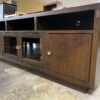 Dark Wooden 4-Door Console Table
