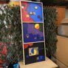Slim Abstract Mixed Medium Wall Art