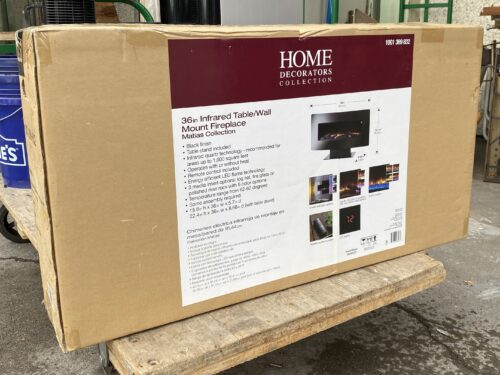 NEW! HOME DECORATORS Matias Collection 36" Infrared Table/Wall Mount Fireplace