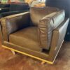 ARTICLE Timber Charme Leather Longe Chair in Charme Chocolat