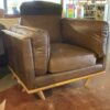 ARTICLE Timber Charme Leather Longe Chair in Charme Chocolat