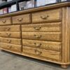 Natural White Oak 7 Drawer Lowboy Dresser