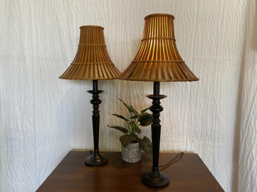 Pencil Reed Rattan Table Lamp (Set of 2)