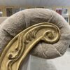 SCHNADIG Ornate Camel Back Rolled Arm Sofa
