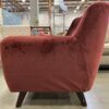 Tufted Crushed Velvet Burgundy Accent Chair