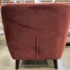 Tufted Crushed Velvet Burgundy Accent Chair
