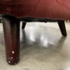 Tufted Crushed Velvet Burgundy Accent Chair
