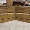 Light 2-Drawer Nightstands w/ Brass Hardware (Set of 2)