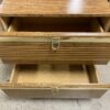 Light 2-Drawer Nightstands w/ Brass Hardware (Set of 2)