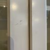 Towering White Glass Door Cabinet w/ Adjustable Shelves