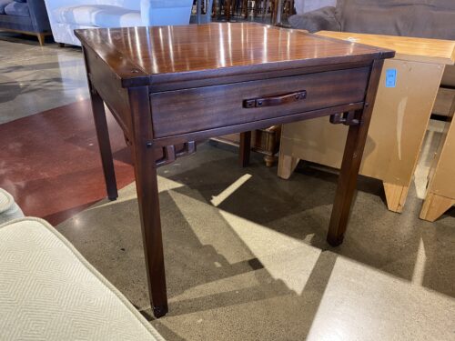 STICKLEY Antiquities Dark Roast Deep Drawer Side Table