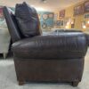 Classic Pushback Reclining Brown Leather Armchair