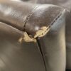 Classic Pushback Reclining Brown Leather Armchair