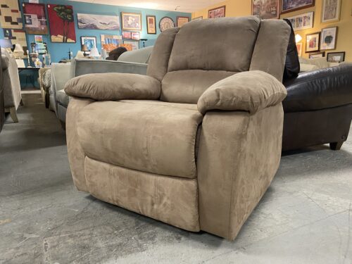 Tan Manual Reclining Armchair