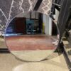 Round Minimal Silver Frame Wall Mirror