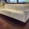 ETHAN ALLEN  Chic Modern Cream Button Tuft Sofa