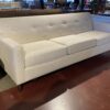 ETHAN ALLEN  Chic Modern Cream Button Tuft Sofa