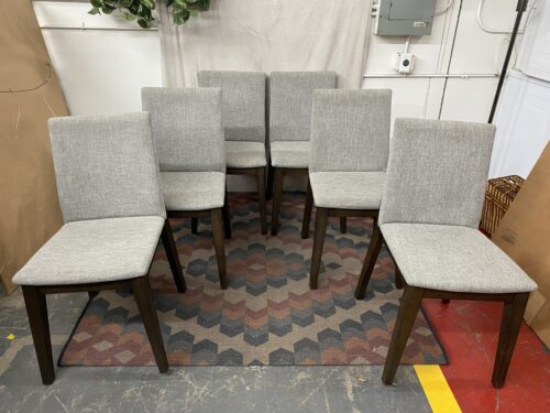 CRESENT Modern Grey Dining Chairs (Set of 6)