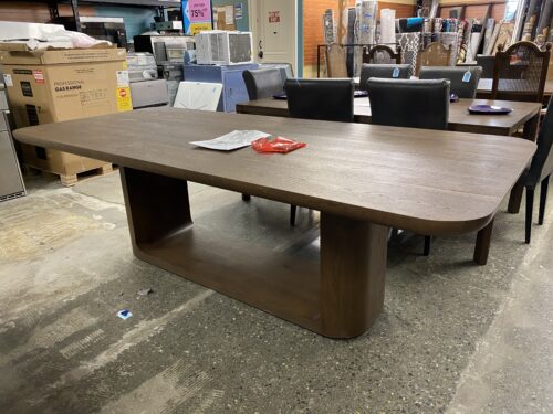 NEW! RESTORATION HARDWARE Oslo 96" Open Dining Table in Aged Brown Oak
