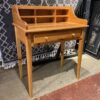 Bright Honey Blonde Writing Desk w/ Cubby Storage