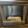 Traditional Black Wood Framed Fireplace with Mantel