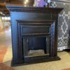 Traditional Black Wood Framed Fireplace with Mantel