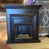 Traditional Black Wood Framed Fireplace with Mantel