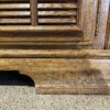 MANOR HOUSE Rustic China Hutch with Swirl Carving and Shutter Style Doors