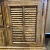 MANOR HOUSE Rustic China Hutch with Swirl Carving and Shutter Style Doors