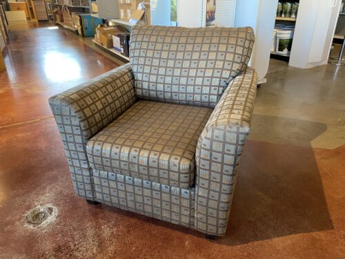 Boxy Square Pattern Armchair