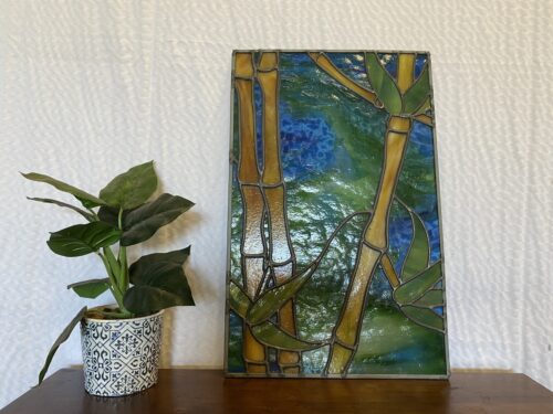 Bamboo Stained Glass Panel