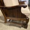 Antiqued Pine Old Tavern Frame Three Seater Sofa with Off White Cushions