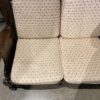 Antiqued Pine Old Tavern Frame Three Seater Sofa with Off White Cushions