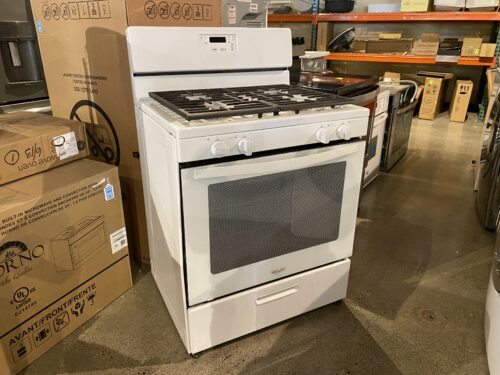 WHIRLPOOL 4 Burners Freestanding Gas Range in White Model #WFG320M0BW2