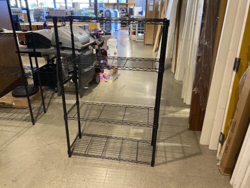 54" Tall Black Metal Storage Rack