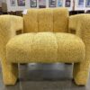 Modern Yellow Accent Chair with U-Shaped Legs