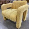 Modern Yellow Accent Chair with U-Shaped Legs